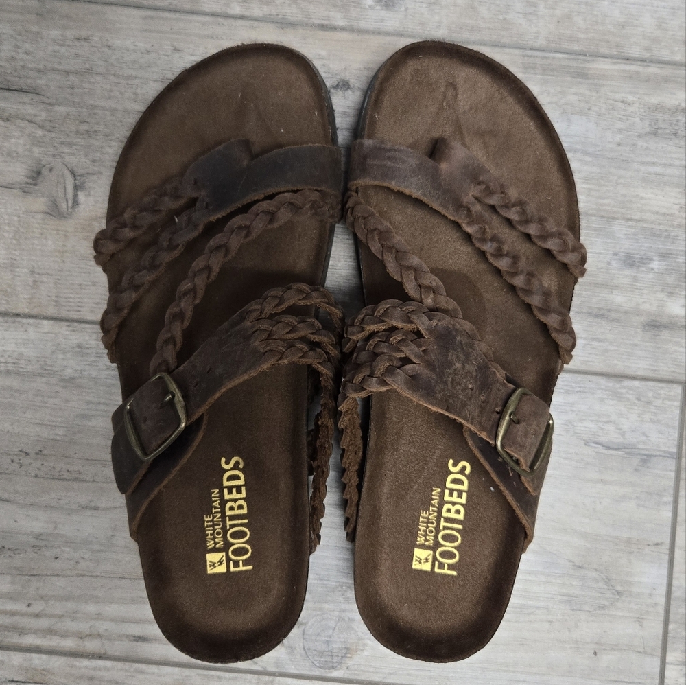 White Mountain Footbeds Sandals size 9